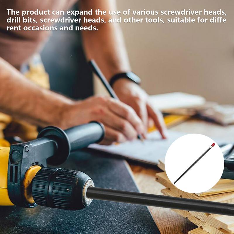 Extension Bit Holder 12-inch Magnetic Drill Bit Extension Bar Multifunctional Drill Bit Extender Attachment For Screwdriver Head