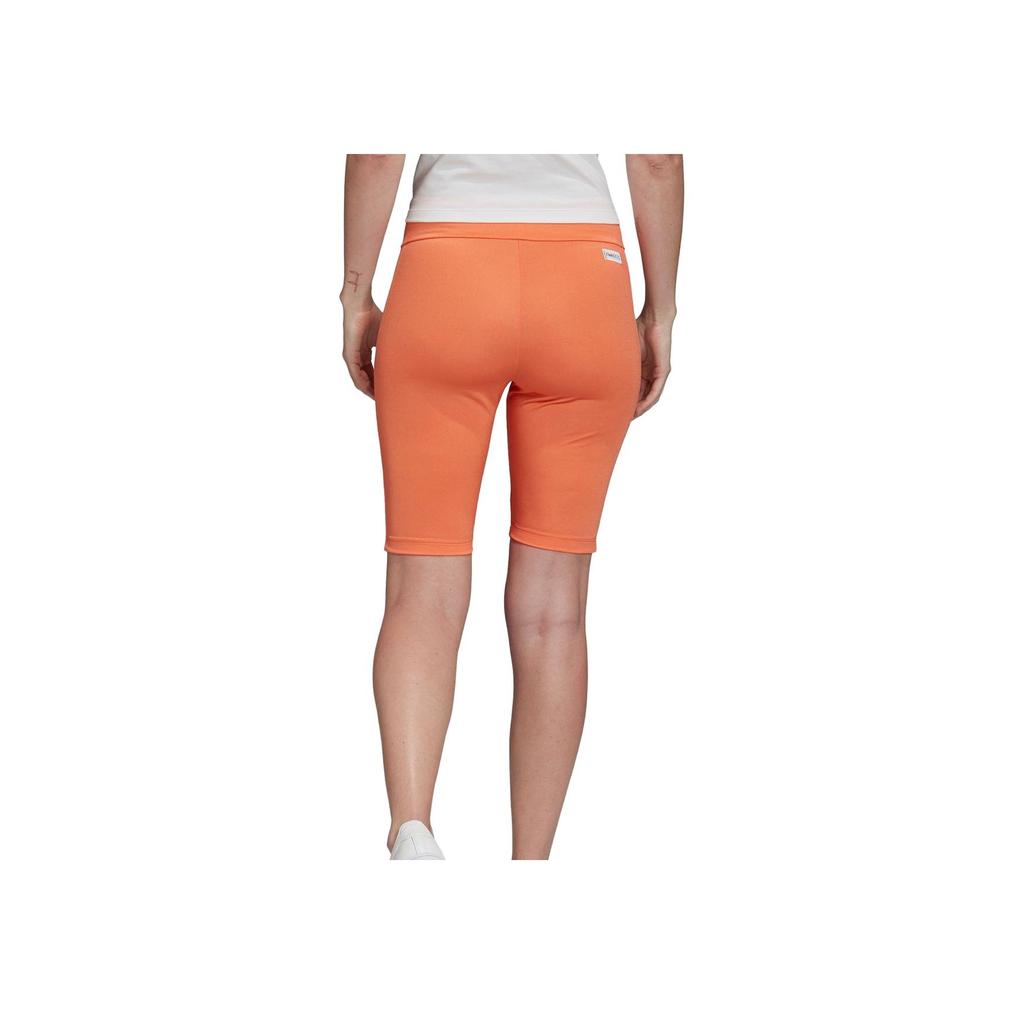 Adidas Оригинальные шорты для фитнеса с цветным принтом и буквами средней посадки, женские шорты оранжевого цвета FL4143