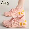 Couple Style Cotton Fabric Breathable Comfortable Anti-slip Women's Shoes 2024 New Fashion All-match Gothic Style Spring Summer