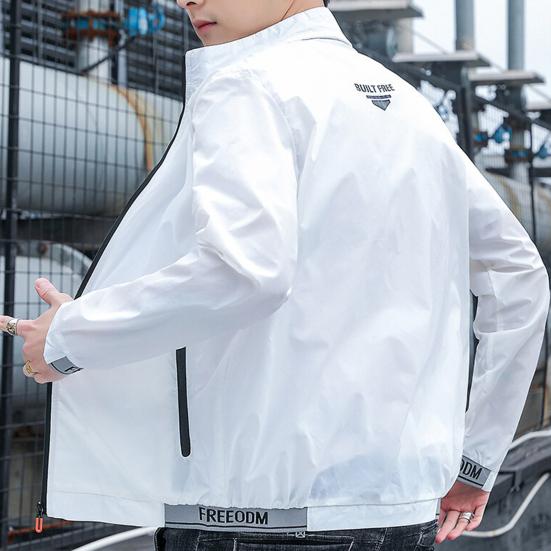 Тонкая мужская солнцезащитная куртка на молнии, модное повседневное мужское летнее пальто для рыбалки