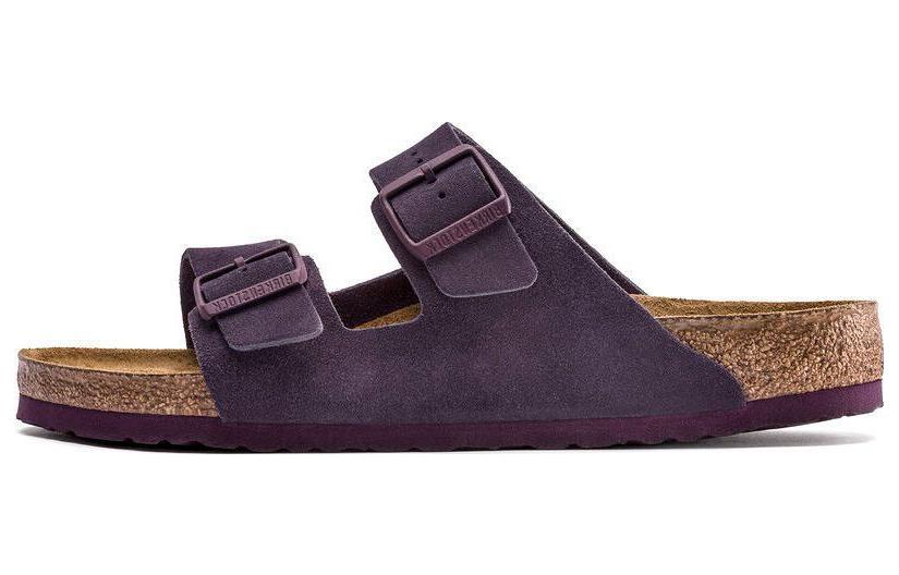 Birkenstock Женские шлепанцы-мюли из замши, цвет виноградно-фиолетовый, обычный размер 1021195