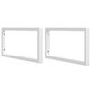 Washbasin Brackets 2 pcs White Rectangular Steel