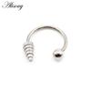 Alisouy 1PC нержавеющая сталь конус шип женский губа лабрет нос кольцо дайт пирсинг ювелирные изделия ушной обруч козелок хрящ спираль серьга