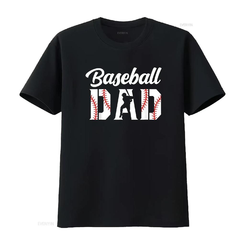 Baseball Dad Apparel T Shirt vintage Washed homme Soft Breathable Versatile Top For Everyday Wear Stylish Casual Slightly