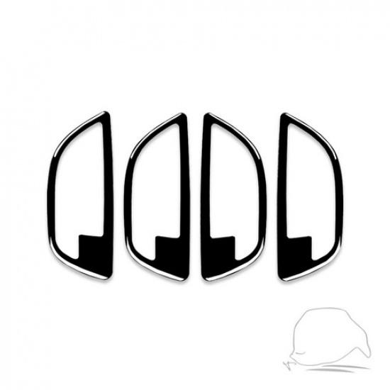 For BMW 5 Series F10 2011-2017 Interior Door Handle Cover 4Pcs Piano Black Trim