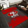 Red and Gray SF 49ers Logo Rug Design Non-slip rug suitable for living room and bedroom sofas.
