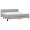 3140081 vidaXL Divan Bed with Mattress Light Grey 200x200cm Fabric