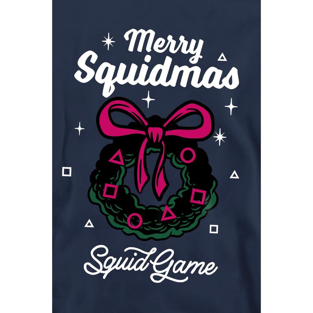 Игра в кальмара Унисекс Взрослый Свитшот Венок Merry Squidmas