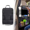1X Car Seat Organizer Folding Sack Tray Holder Multi Pocket Storage Bag Black