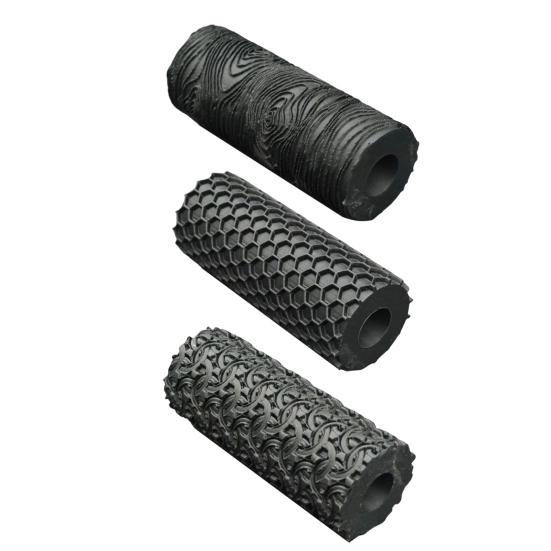 Валик для фактуры глины, инструмент для штамповки керамики, текстурированные скалки для моделирования керамической плиты, живописи