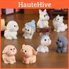 Cute Resin Dog Figurine Collection Miniature Office Desk Decor Blind Box Set