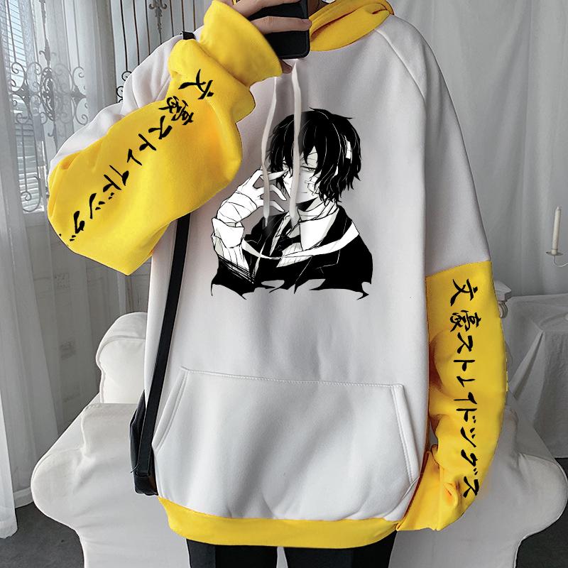 Аниме Манга Бунго Бродячие собаки Дазай Осаму толстовки на молнии хип-хоп Y2k женские и мужские топы с капюшоном зимние повседневные теплые куртки на молнии пальто