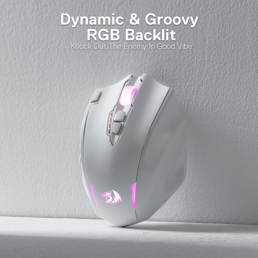 Redragon M913 Impact Elite Wireless Gaming 16000DPI RGB Mouse with 16 Programmable Game Pro Optical and 12 Side MMO Mouse Mouse, Wired/Wireless