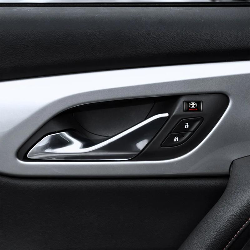 10pcs Epoxy Car Window Lift Button Steering Wheel Stickers For Toyota