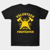 Мужская черная футболка с принтом, очень большой размер, футболка volunteer-fire-tshirt, хлопковая футболка с принтом на бумаге для переноса изображений без разрезов
