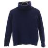 YOHJI YAMAMOTO+NOIR Made In Japan Wool Long Sleeve Turtleneck Knit 2 Navy Women Used