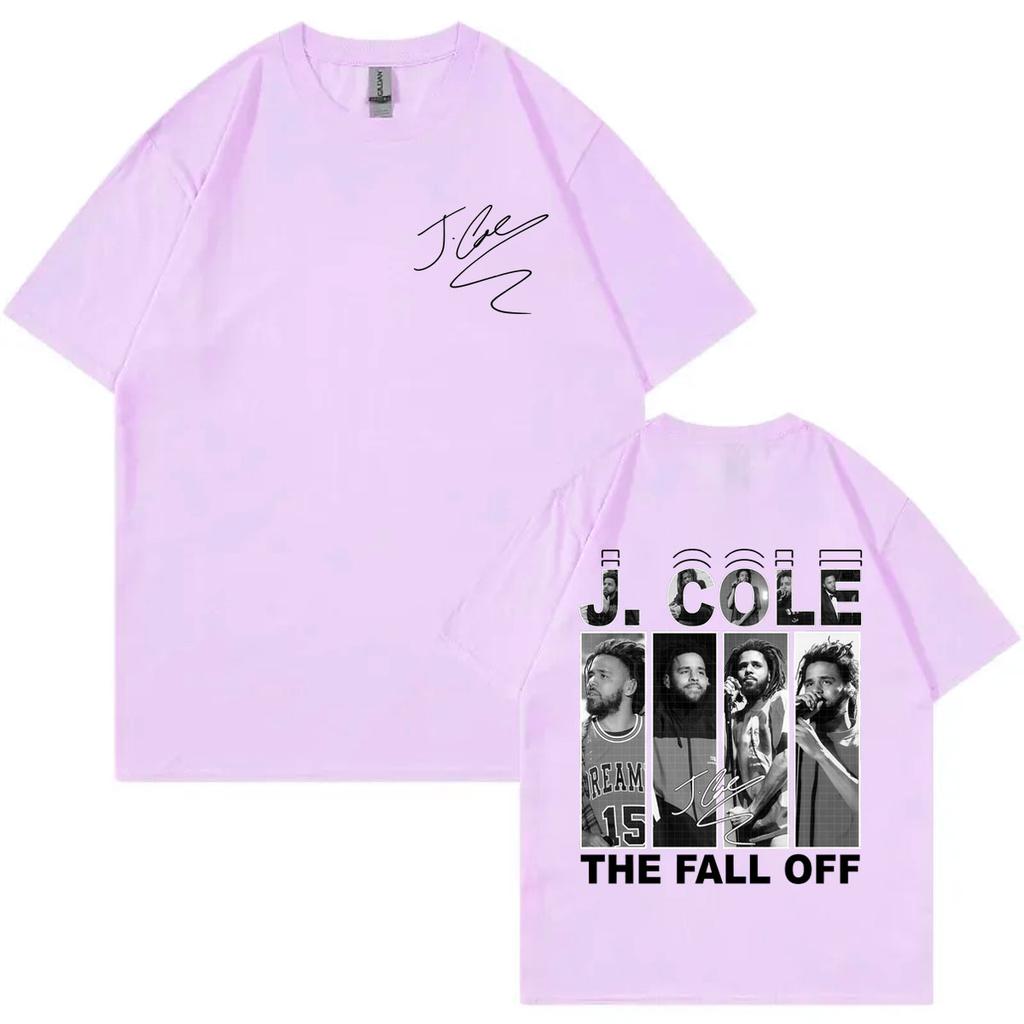 Рэпер J Cole The Fall Off Tour 2026 Графические футболки Мужские Хип-хоп Винтажные Футболки с коротким рукавом Повседневная Мода Свободная Футболка
