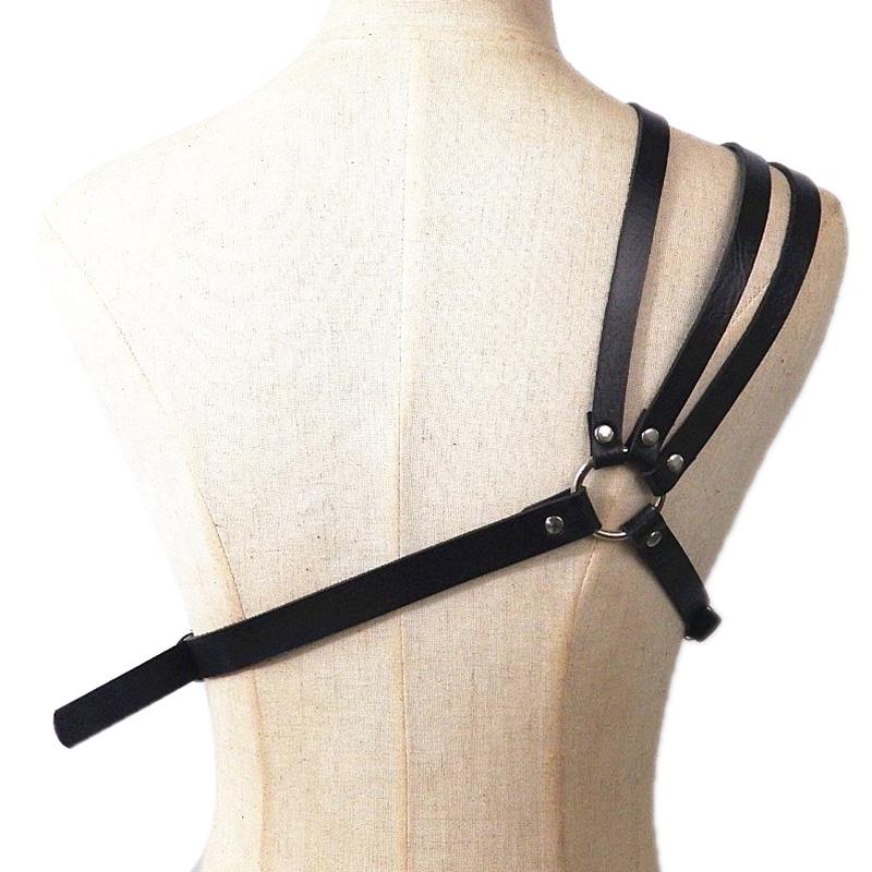 Мужское нижнее белье из искусственной кожи, регулируемый ремень для бондажа, эротические заклепки, нагрудные ремни