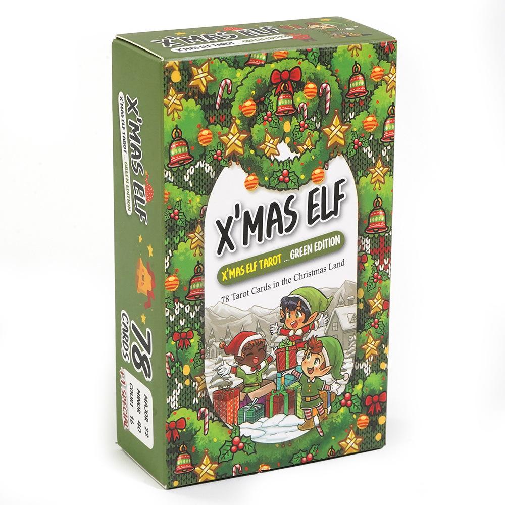 10.3 X 6cm X'MAS ELF Tarot Deck Green Edition Card Game