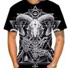 Новые мужские футболки с 3D-принтом Дьявол Сатана, летняя мода, Харадзюку, хип-хоп, повседневные футболки, уличная одежда, индивидуальность, круглый вырез, Y2k топы
