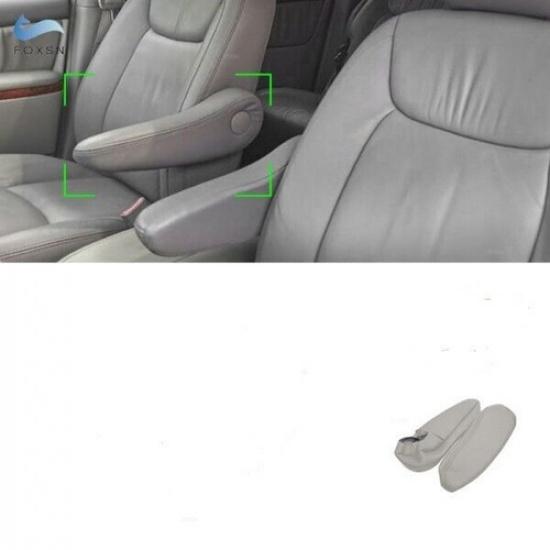 Gray Leather Driver&Passenger Seat Armrest Handle Cover For Toyota Sienna 05-10
