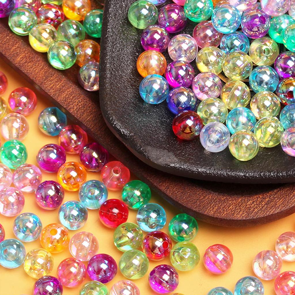 500 г акриловые 4/6/8 мм круглые свободные бусины AB цвета DIY ювелирных изделий мода ярких цветов оптовая продажа ожерелье браслет кулон ремесленные аксессуары
