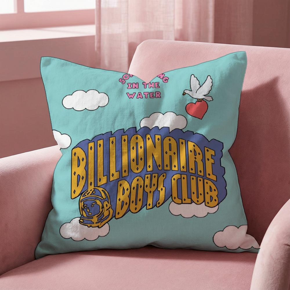Черная Наволочка B-Billionaire Boys Club, Универсальная Наволочка для Подушки для Дома и Автомобиля - Двусторонняя, Мягкая и Прочная для Повседневного Использования