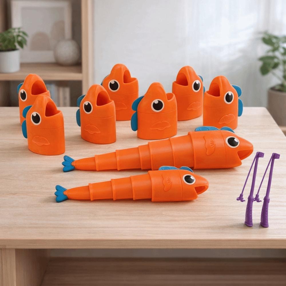 Extendable Design Fishing Master Table Cartoon Style Retractable Fishing Set Children Play