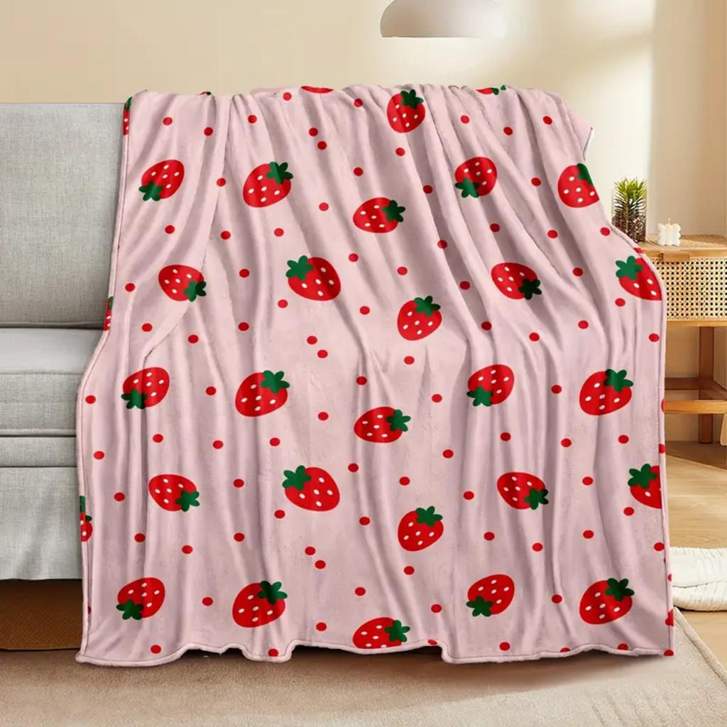 1pc Pink Blanket Love Heart 3D Print Flannel Blanket for Home Living Badroom Decoration Birthday Gift for Girl Daughter
