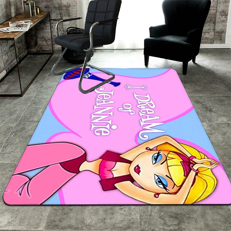 Stylish Cartoon Girl Rug Floor Mat for Living Room or Bedroom Soft and Comfortable Carpet a Gift for Birthday and Holiday.MFF0918225