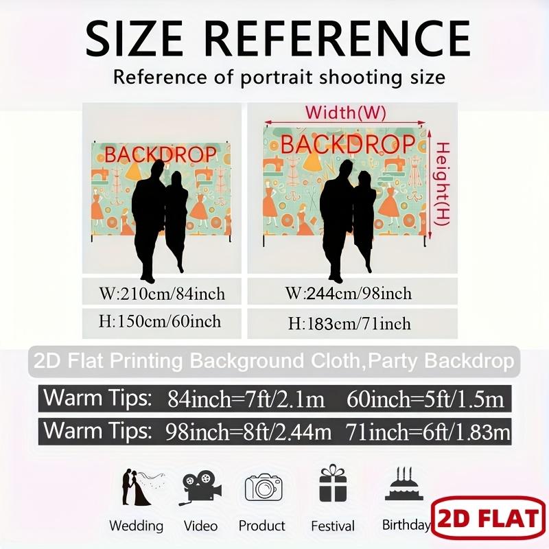 2D Flat Banner, 2D Flat Happy Birthday Party Background Screen - 8ft x 6ft, suitable for studio and outdoor celebrations