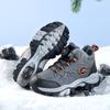 Classmate 2025 leather surface outdoor claw hook non-slip mountaineering hiking snow sports shoes medium and older children's warm rotating buckle