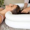Portable inflatable shampoo basin is an ideal choice for haircuts, hair dyeing, and home care, perfect for the elderly, disabled, pregnant women, and