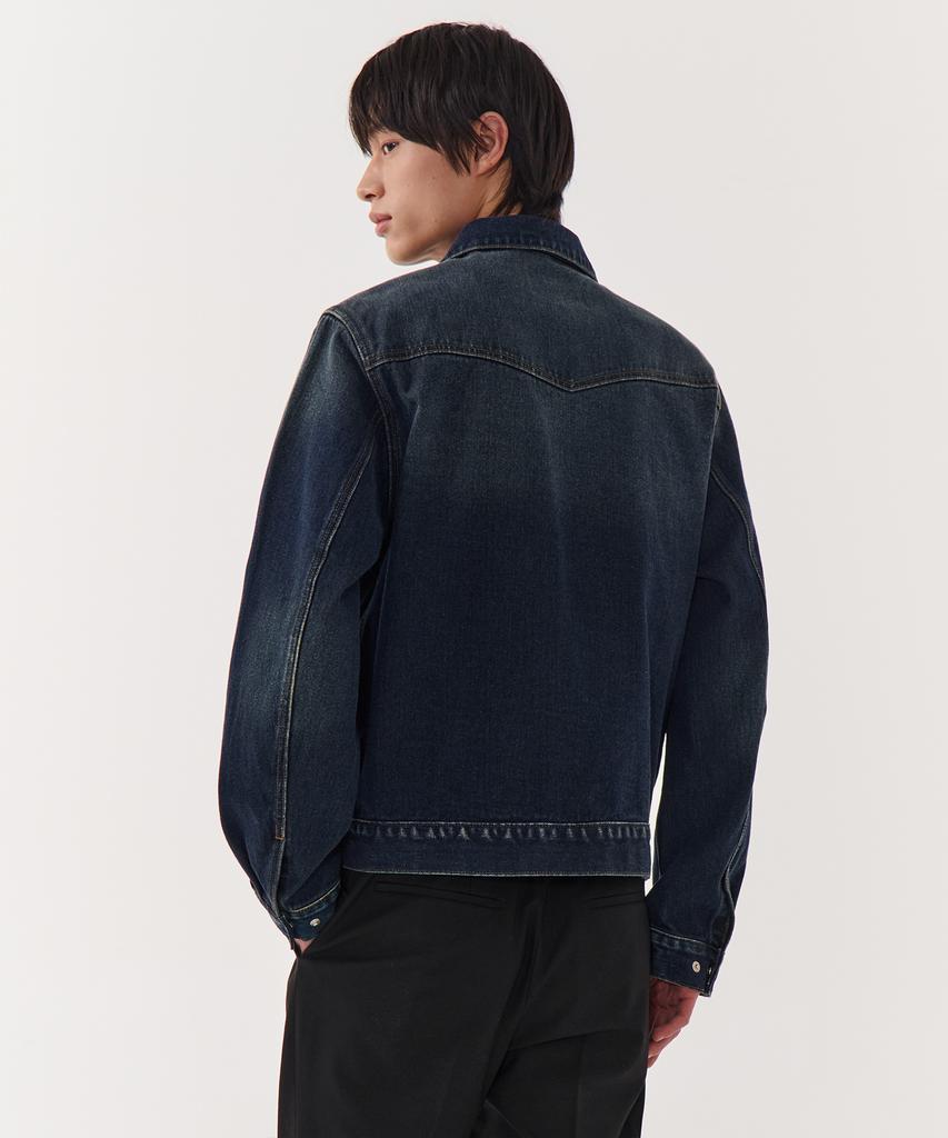 Musinsa Standard Denim Zip-Up Western Jacket [Dark Blue]
