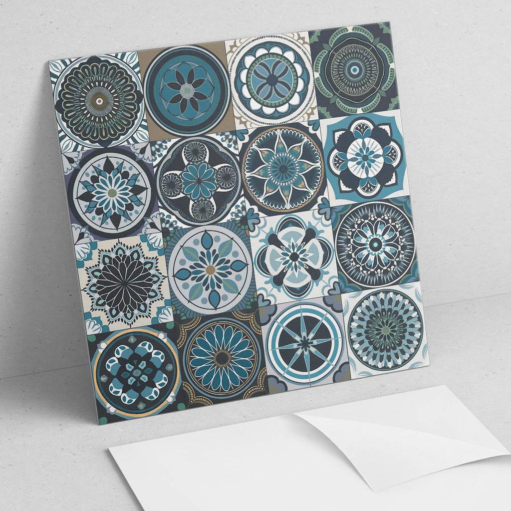 Kafelki Winylowe Z Dekorem Do Kuchni Lub Łazienki Wzory Mozaikowe W Kratkę 20X20X20 Cm