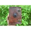 Handmade Leather Journal: Lapiz Stone Diary, Embossed Book of Shadows