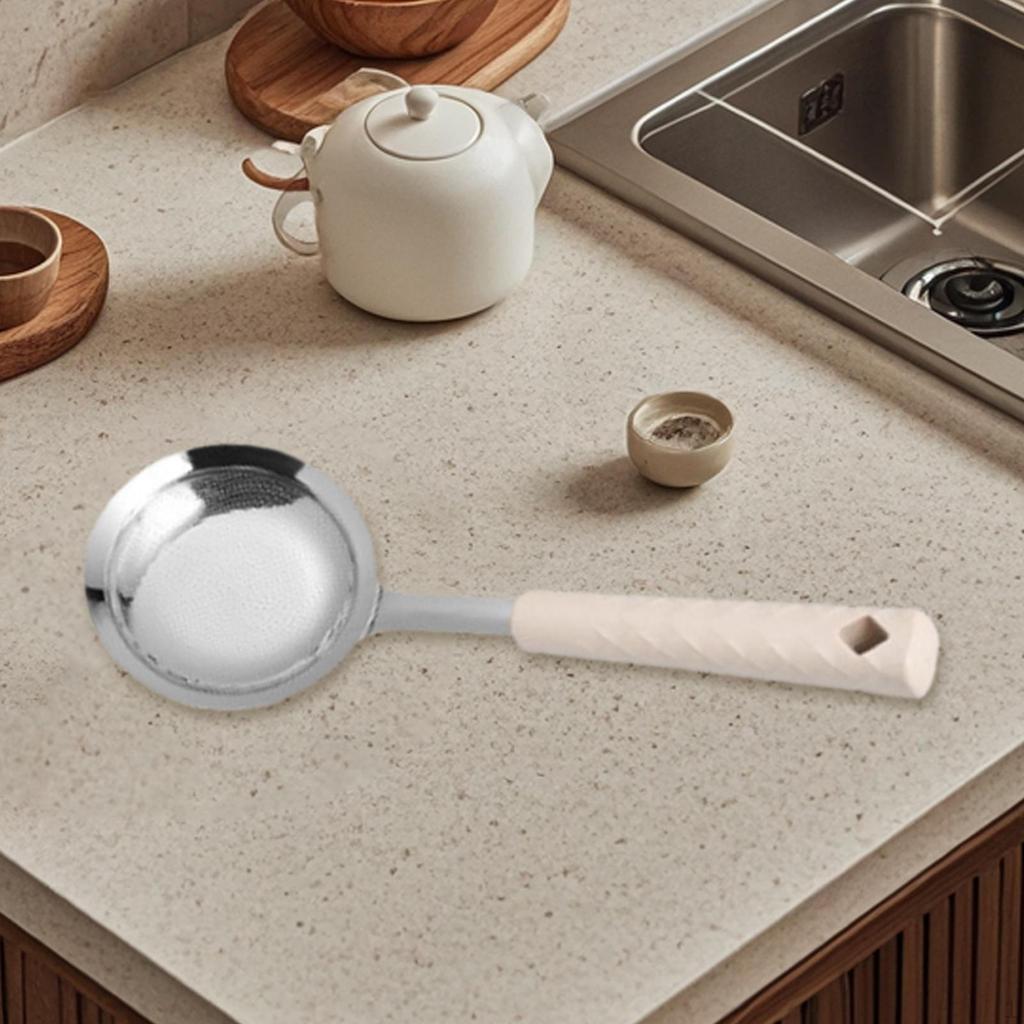 Сетчатая ложка-скиммер, дуршлаг для кастрюли, сверхпрочные кухонные гаджеты, удобная ручная с прорезями