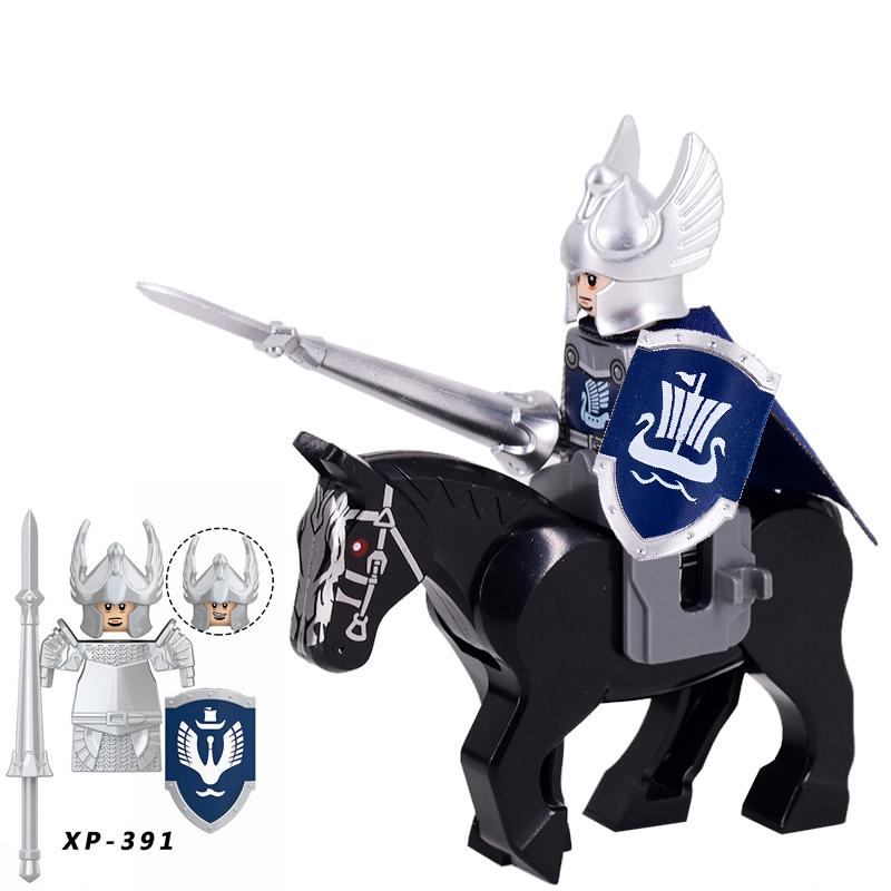 Medieval Rohan Gondor Knights Lotr Figures Building Blocks The Guard Soldier With War Horse Bricks Toys for Children XMAS Gifts
