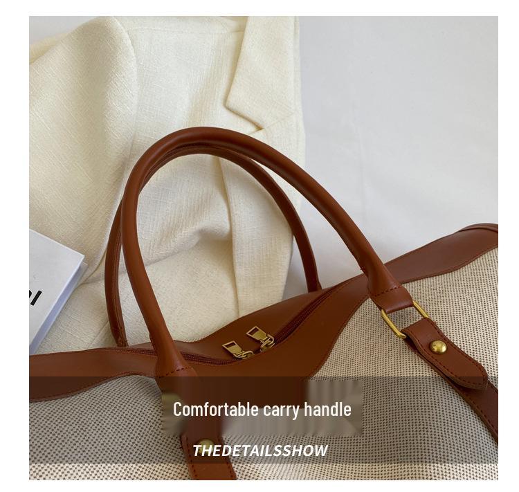 Модная женская холщовая сумка-тоут через плечо 2024 - Стильная, большой вместимости для поездок на работу