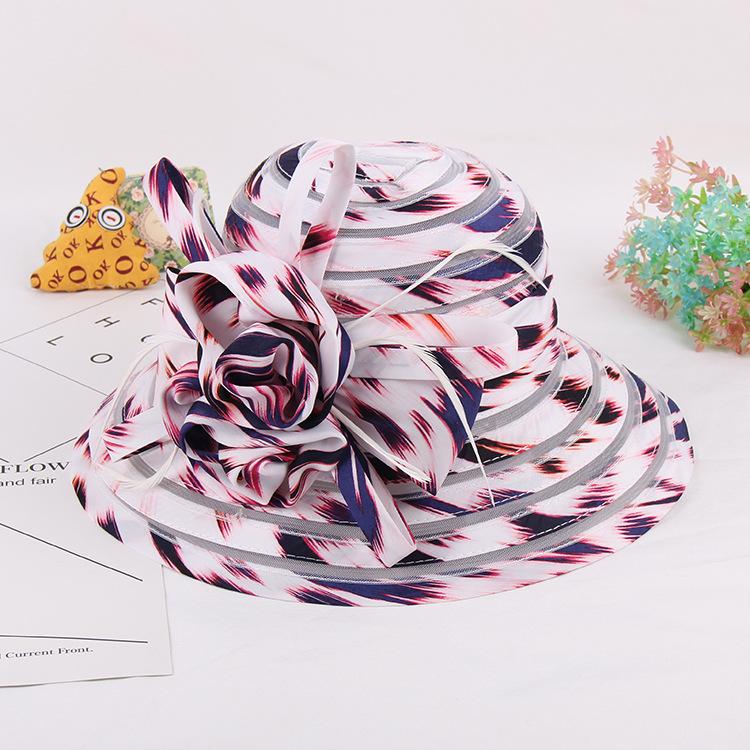 New crystal organza women's top hat summer sand hard sun hat sun hat