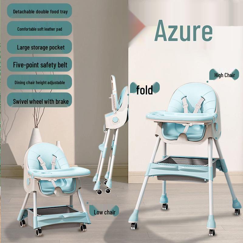 Многофункциональный складной детский стульчик для кормления: Портативный, Качающийся и Обеденный стул для Растущих Детей