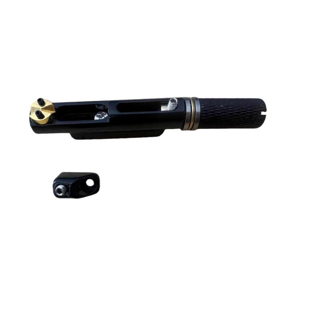 Цельнокорпусная безголовая электрогитара с разделенным бриджем-струнодержателем, аксессуары