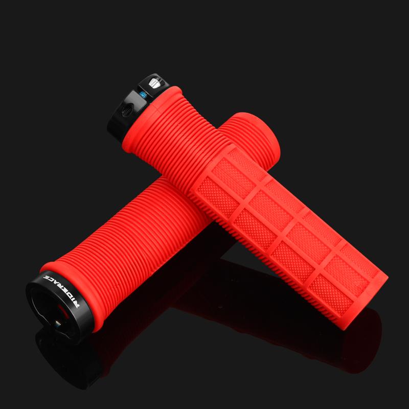 Велосипедные ручки RIDERACE с замком на руле горного велосипеда, резиновый чехол TPR, ударопрочный, нескользящий, эргономичный, велосипедный руль