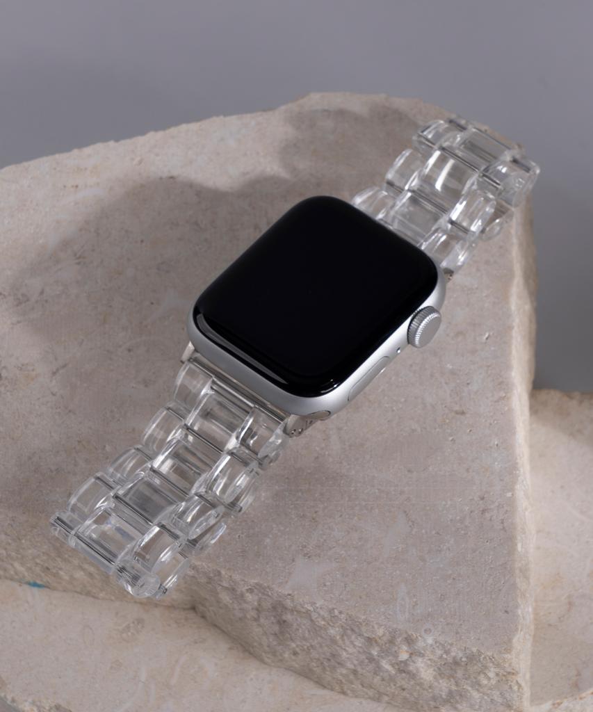 Прозрачный ремешок Nuateu Crystal Clear, совместимый со всеми моделями Apple Watch 11/10/9/8/7/6/5/4/Se3/Ultra 3