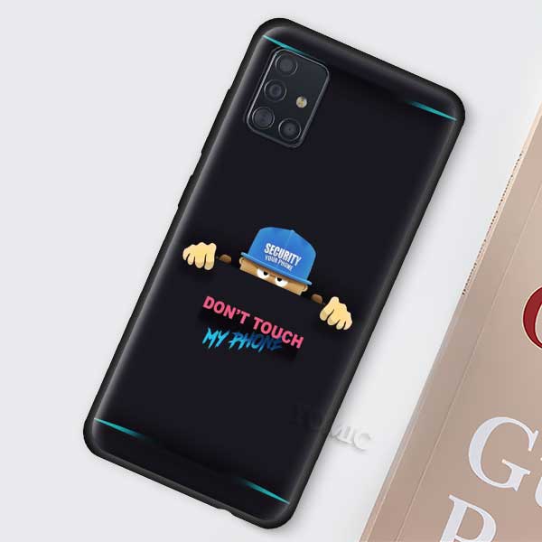 Чехол «Не трогай мой телефон» для Samsung Galaxy A51 A71 A50 A21s S20 FE S21 Ultra A31 A10 A20e A41 A70, черный мягкий чехол из ТПУ