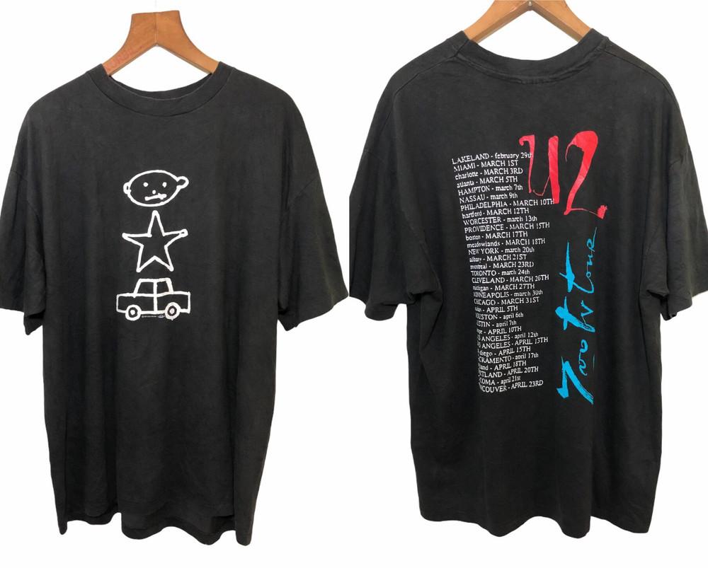 U2 Zoo Tv Tour Promo T Shirt Full Size S-5XL Unisex T-Shirt