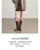 Qianwen Fugu plaid shirt 2026 spring new casual versatile embroidered loose contrasting color top for women