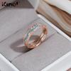 Kinel винтажные бирюзовые кольца для женщин обручальные кольца цвета розового золота