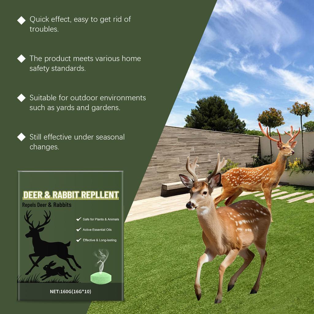 Олень и таблетки Домашние пользователи За пределами сада Растительное масло Запах Длительный Таблетки