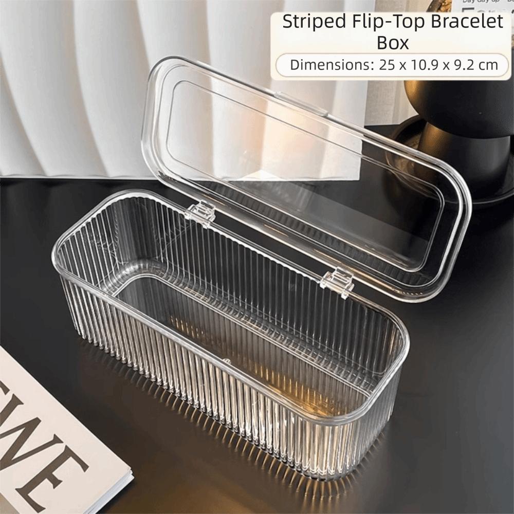 Transparent Jewelry Storage Box Dustproof Lid Bracelet Storage Box Jewelry Display